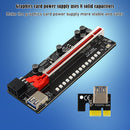 Ver12 Pro PCI-E 1X to 16X Riser Card 6Pin Power 3528 Colorful LED Adapter Cards