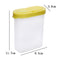 Clear Seasoning Pot Cans Spice Rack 2 Lid Condiment Bottles Box(Yellow) Newly