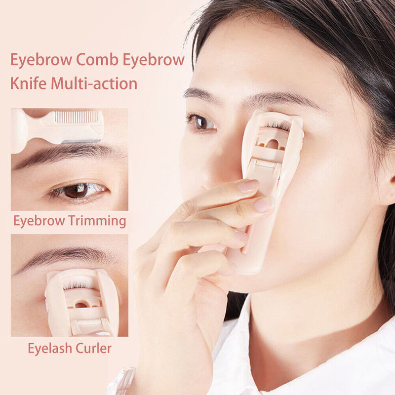 Silicone Strip Eyelash Curler Scalable Design Eyebrow Trimmer Comb Makeup Tool