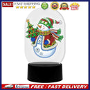 DIY Diamond Painting LED Light Snowman Embroidery Needlework Night Lamp Decor