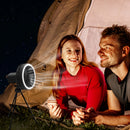 Multifunctional Mini Fan with LED Light Desktop Ceiling Fan (Black Tripod)