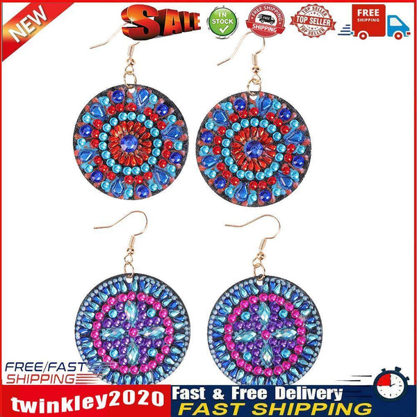 DIY Diamond Painting Mandala Patterns Stud Earrings for Women (RZ005) Newly