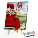 Flower Car Oil Paint by Numbers Hand Painted Frameless Picture Home DIY Ornament