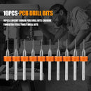 10pcs Circuit Board PCB Drill Bits Tungsten Steel Twist Drill Bits (0.8mm) Newly