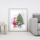 Christmas Girl Oil Paint By Numbers Kits Canvas Drawing DIY Coloring Picture Art