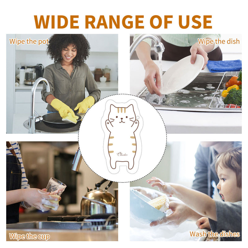 Dishwashing Sponge - Water Absorption & Quick Dry Compressed Wood Pulp Spon