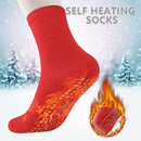 Heating Socks Mugwort Wormwood Clearing Damp Foot Warm Massage (Red)