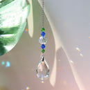 Crystal Glass Clear Chandelier Pendant Faceted Prism Part Hanging Decor G) Newly