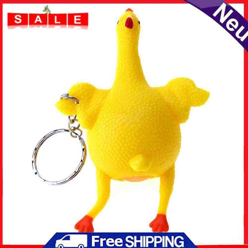 Tricky Funny Gadgets Toys Squeeze Chicken Egg Laying Hens Stress Relief
