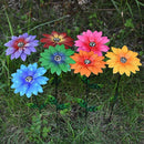 Green Plants Wrought Iron Flowers Garden Stake Decor Lawn Arrangement