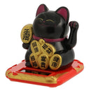 Chinese Lucky Cat Wealth Waving Shaking Hand Fortune Welcome Craft (Black)