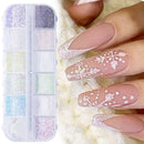 Glitter Pigment DIY Manicure Snowflake Nail Powder Sugar White Coating Winter