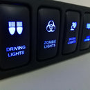 12V 4 Button Blue LED On/Rocker Switch Panel with 150mm Cable for Toyata