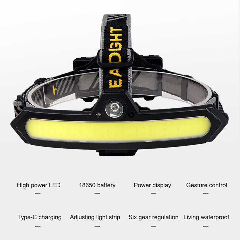 #A Waterproof Headlight USB Rechargeable Fishing Accessories Outdoor Waterproof