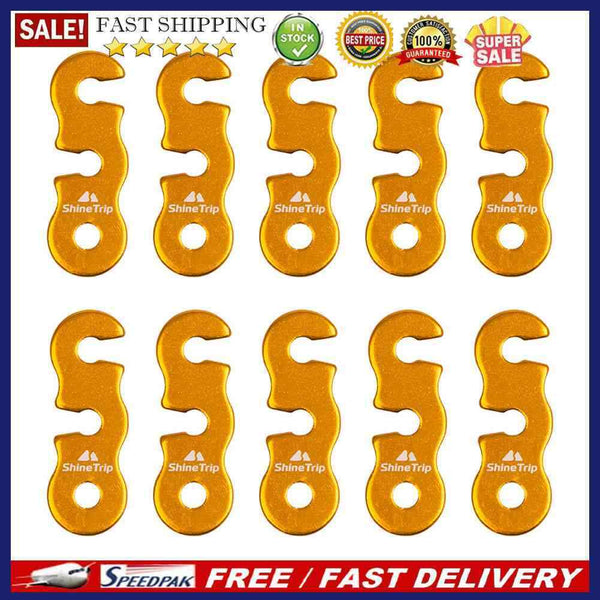 ShineTrip 10pcs Outdoor Camping Tent Rope Buckles S-Shaped Tensioner Fasteners