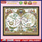 Old World Map Partial Cross Stitch 11CT Cotton Thread Printed Embroidery Kits