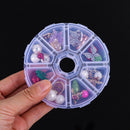 Jewelry Container 8 Grids Empty Storage Box Nail Art Rhinestones Case