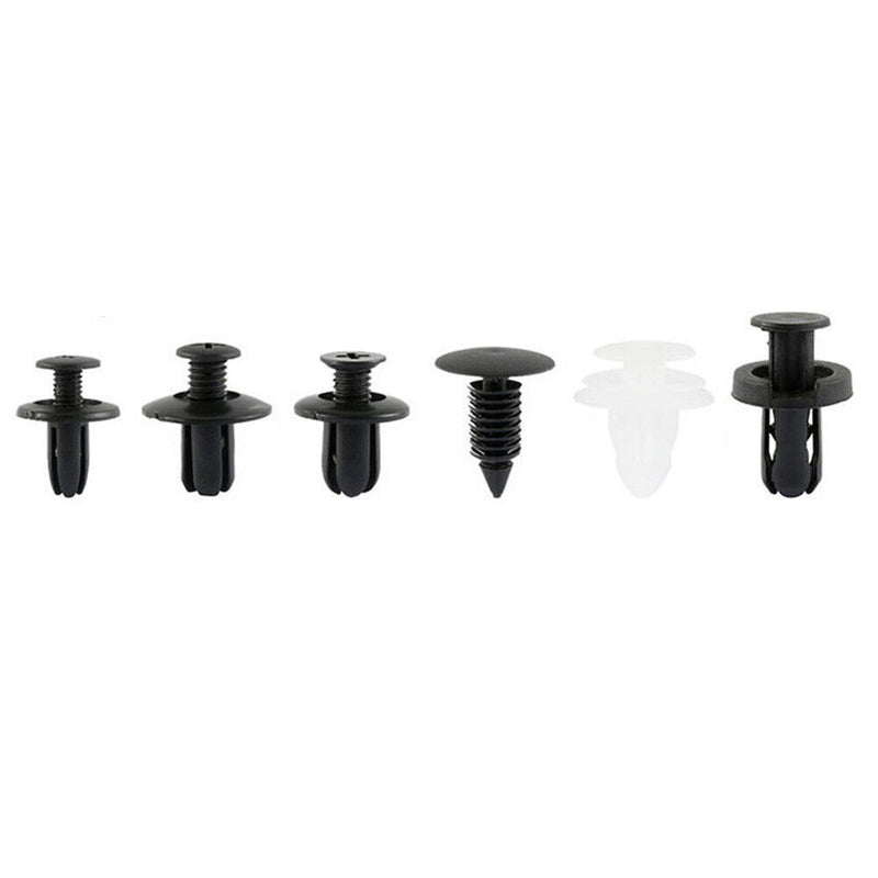 100 in 1 Universal Car Clips Auto Rivets Fasteners Assortment + 6 inch Remover