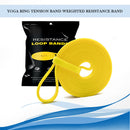 Elastic Resistance Band Exercise Gym Fitness Strength Belt (Yellow 6.4mm) Newly