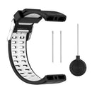 Silicone Watch Band for Polar V800 Replacement Wrist Strap (Black White) Newly