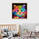 5D DIY Full Drill Diamond Painting Colorful Cat Cross Stitch Embroidery Art