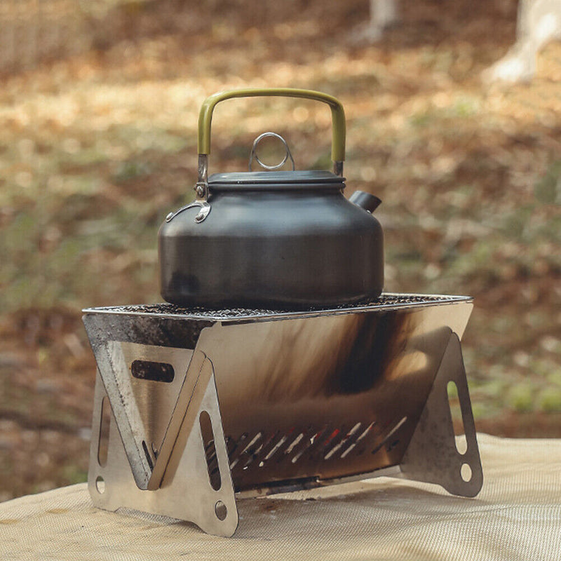 Stainless Steel Portable Folding BBQ Grill Stove Outdoor Heater Heating Burning