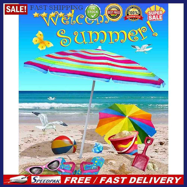 Welcome Summer Oil Paint By Numbers Kits DIY Handpainted on Canvas Wall Art Gift