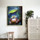 Rain Owl Oil Paint by Numbers Hand Painted Frameless Picture Home DIY Ornam