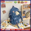 Cute Casual Oxford Shoulder Backpack Large Capacity Student School Bags for Girl