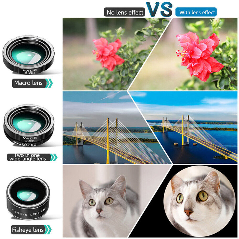 4 in 1 Camera Lens HD 28x Mobile Phone Lens Wide Angle Macro Lens for Smartphone