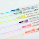 Dual Tip Highlighter Set 6 Pcs Gel Bible Highlighter Non-Bleeding Color T8F3