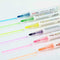 Dual Tip Highlighter Set 6 Pcs Gel Bible Highlighter Non-Bleeding Color T8F3