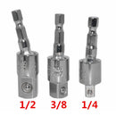 3pcs Hex Shank to 1/4 3/8 1/2 Extension Drill Bits Bar Bit Socket Adapter