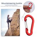 6x Aluminium Buckle Keychain Climbing Carabiner Outdoor Hiking Hook (Red)