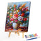 Flower Oil Paint By Numbers Kits DIY Canvas Wall Art Picture Craft Home Decor