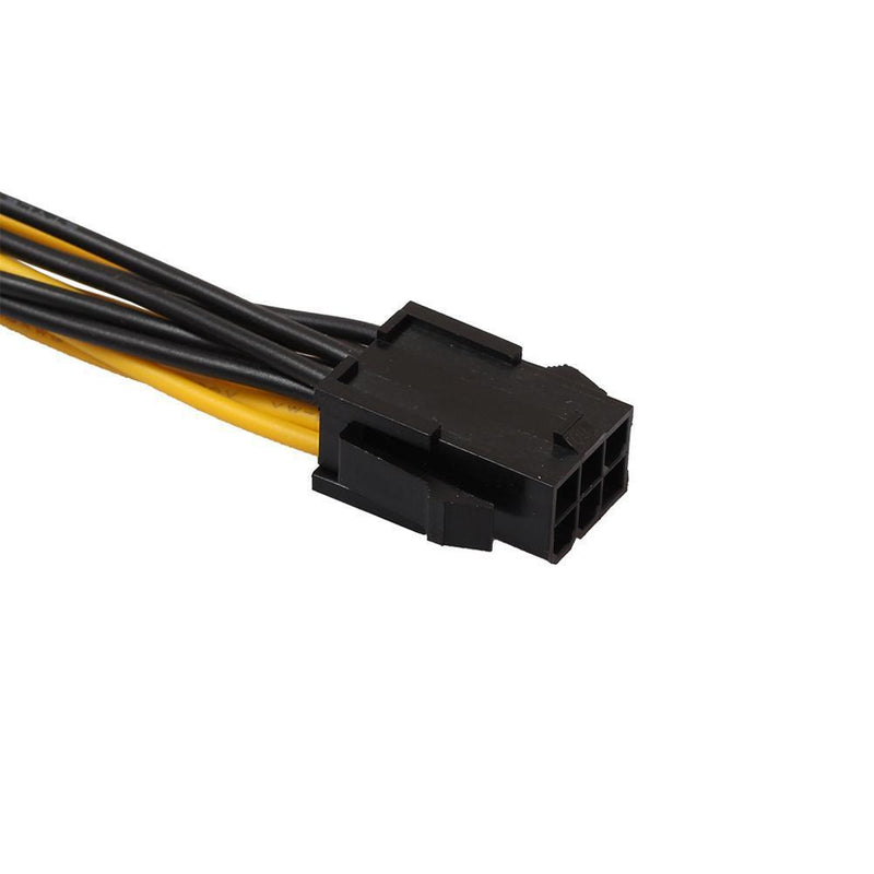 PCI-E 6-Pin Female to Dual 8-Pin (6+2-Pin) Male Graphics Card Power Cable