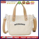 Casual Letter Print Crossbody Handbags Canvas Women Small Shoulder Messenger Bag