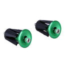 Two Pair Bike Bicycle Aluminum Handlebar Grips Handle Bar Cap Green