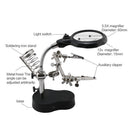 Welding Magnifying Glass Desktop w/ LED Multifunctional Clip Auxiliary Magnifier