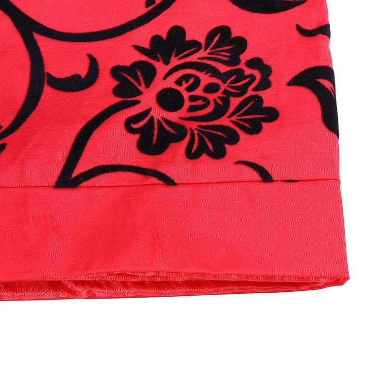 Chameleon Flocking Tablecloth Home Runners Dinner Table Flag Cover(Red)