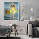 40x50cm Colorful DIY Paint By Number Kit Girl Sea Home Hanging Art Decoration