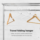 5pcs Clothes Foldable Hanger Anti-skid Home Travel Portable Supply (White) Newly