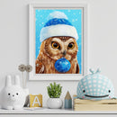 5D DIY Diamond Drawing Kits Full Round Drill Blue Christmas Ball Owl Wall Decor