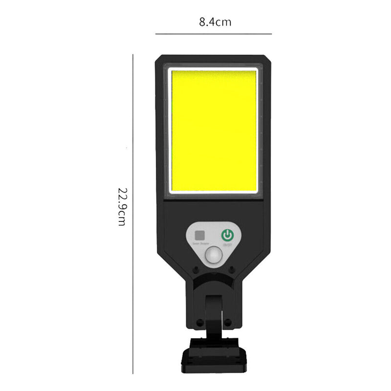 COB LED Solar Street Lights Outdoor Courtyard Porch PIR Remote Control Wall