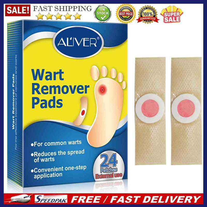 24pcs Foot Corn Plantar Patches Medical Feet Warts Calluses Pain Relief Pla