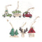 Elk Gift Wooden Hanging Pendant Craft Ornaments Christmas Tree Decor Car