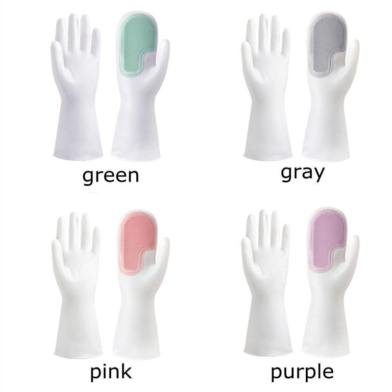 Waterproof Cleaning Tool Silicone Household Gloves Brushes Dishwashing Gloves