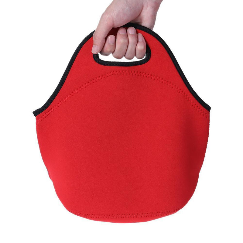 Neoprene Lunch Tote Bag Insulated Waterproof Lunch Box Container (Red)
