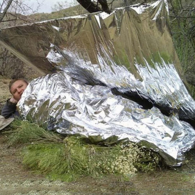 Outdoor Rescue First Aid Kit Thermal Foil Emergency Blanket (160x210cm)