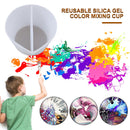 Split Color Mixing Cups Paints Art Tool 2 Channels Pouring Cup White (1) Newly